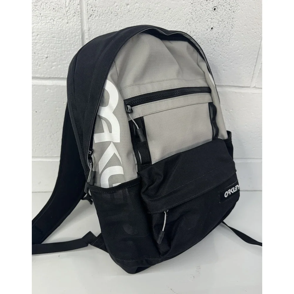 Oakley FS Colorblock‎ Cordura Nylon Backpack Black Gray Spellout